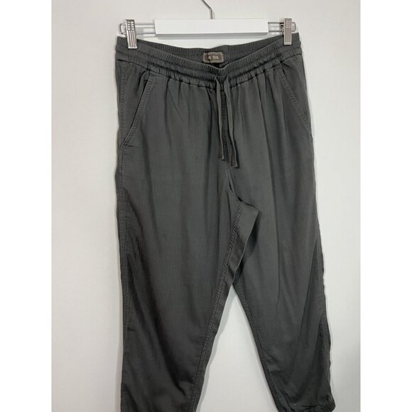 Point Sur by J. Crew Gray Jogger 100% Cotton Elastic Waist Lounge Pants Size 8 - Picture 6 of 11